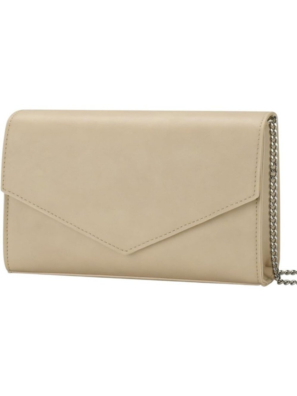Women's Beige Faux Leather Clutch Purses Envelope Evening Shoulder Bag